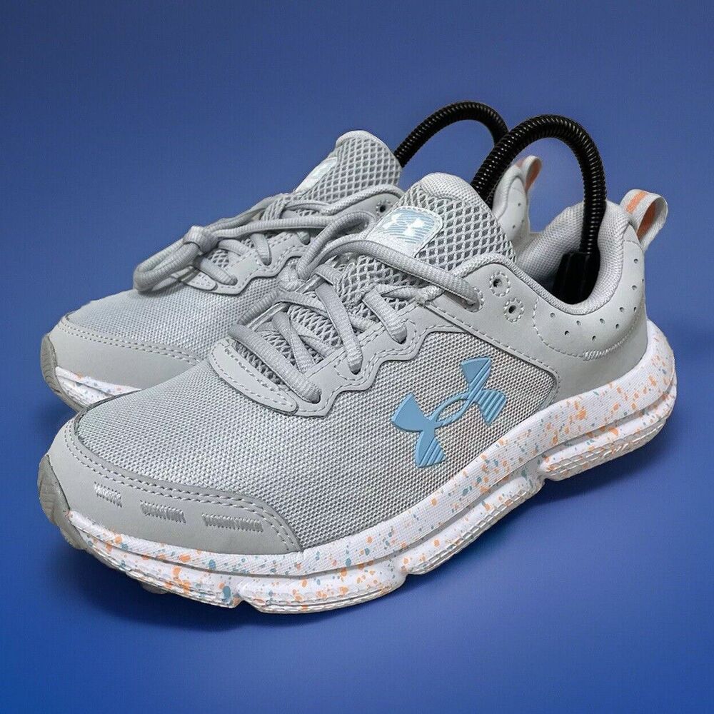Under Armour Womens UA Charged Assert 10 PNTSP Grey 3027092-100 Shoes Size 7